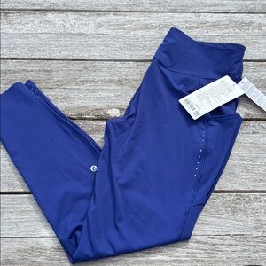 Lululemon Fast and Free High-Rise Tight 28" 5 Pocket deep sea blue size 14 NWT
